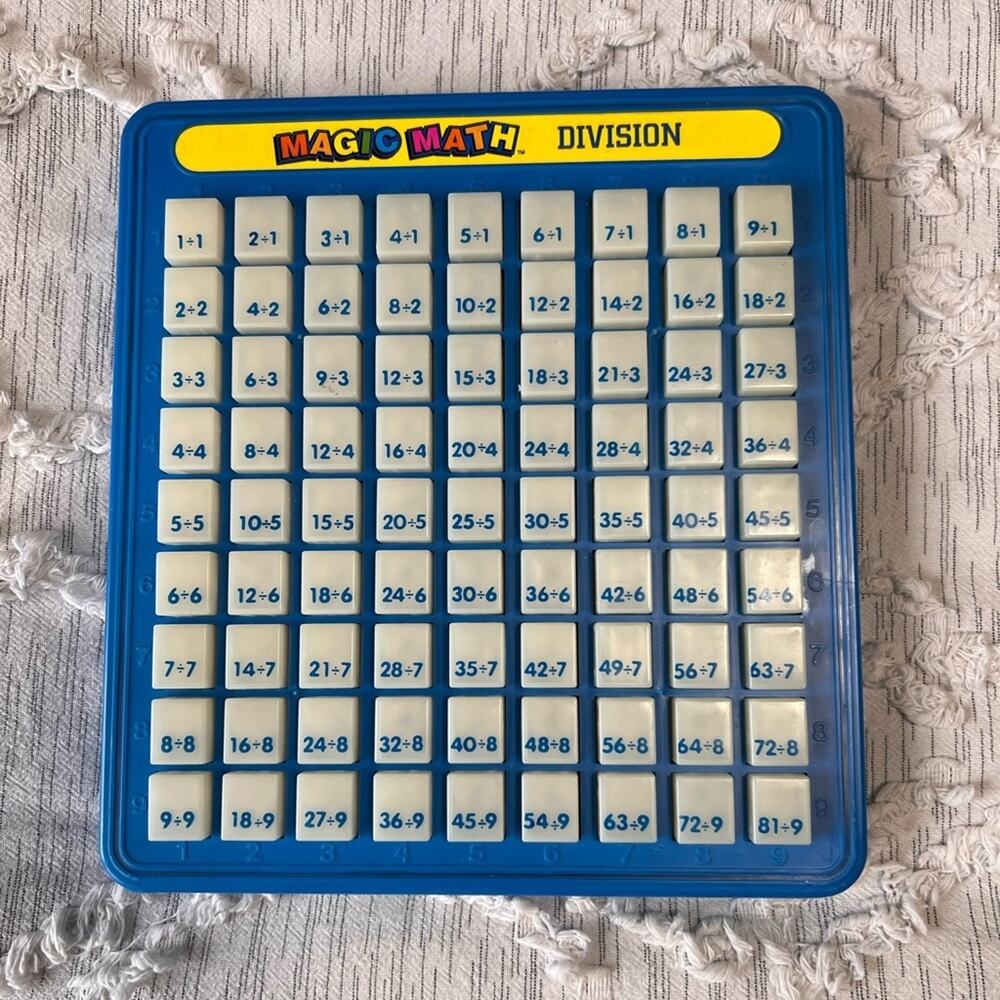 Vintage Magic Math Machine DIVISION Learn Educational Tutor Study Tool 1993 Toy